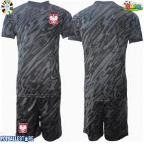 Polen Keeper Bortedraktsett Barn EM 2024 Kortermet (+ Korte bukser)